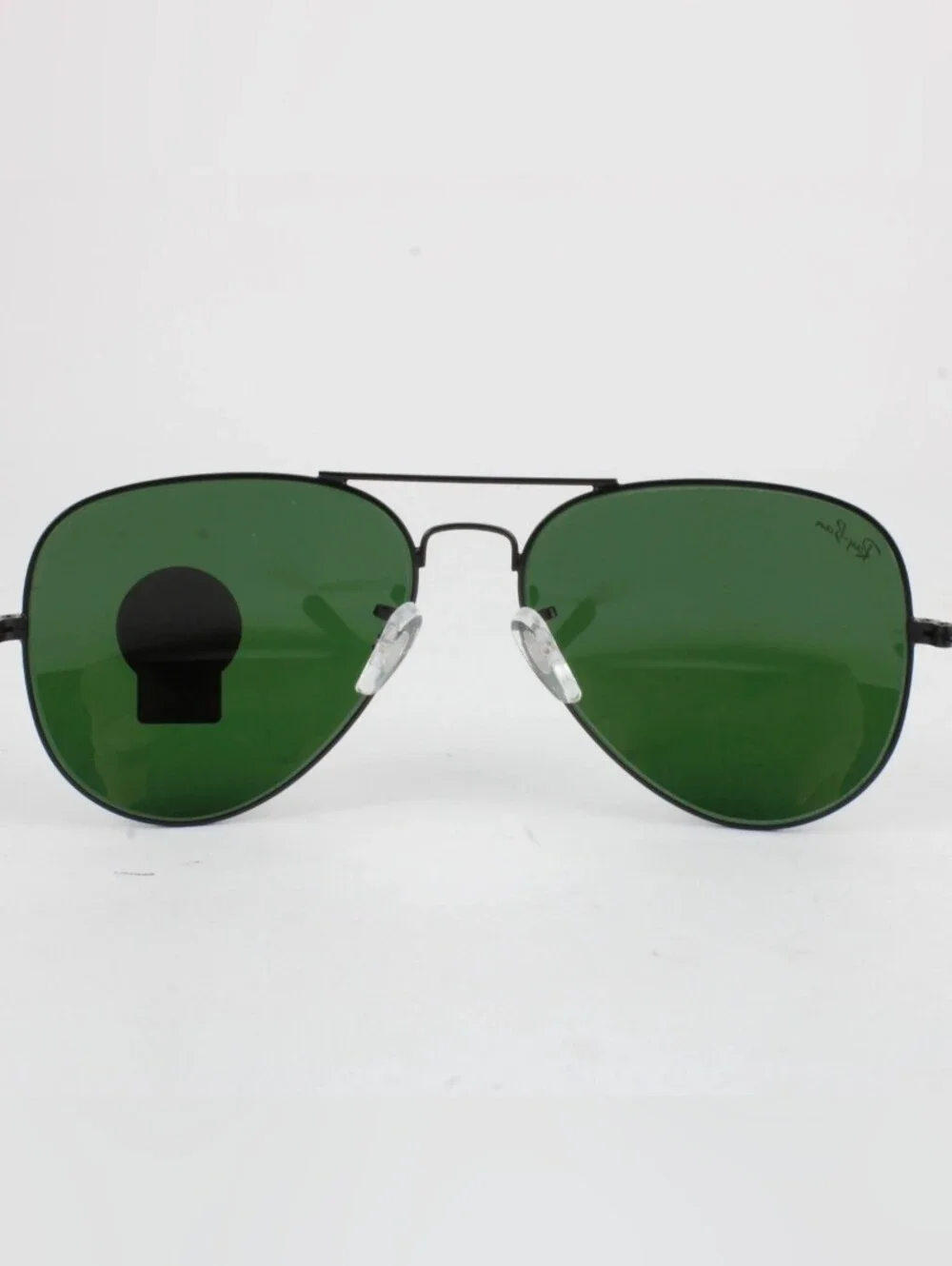 New With Box 62mm Ray-Ban Aviator Black Frames Green Lenses G-15 Lens RB3026